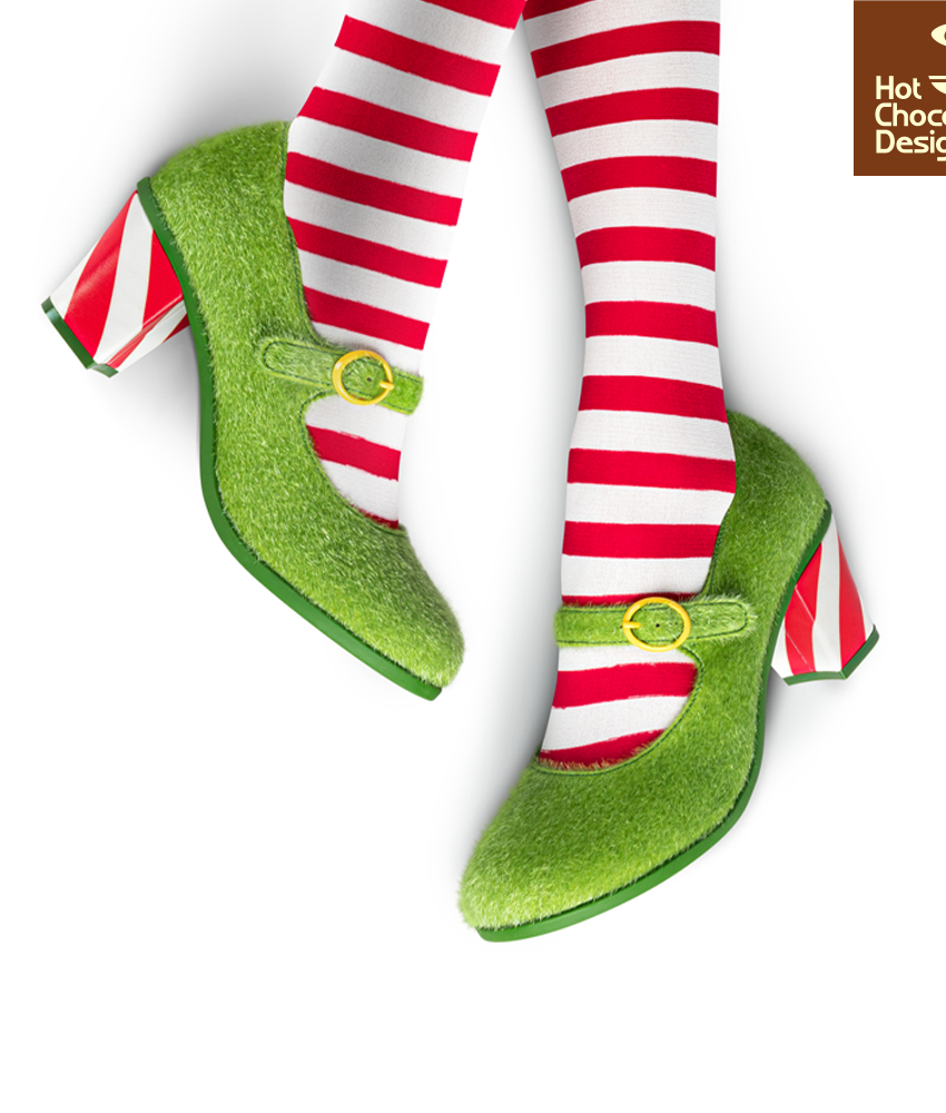 Stealing Christmas Midi Heels sko fra Hot Chocolate Design